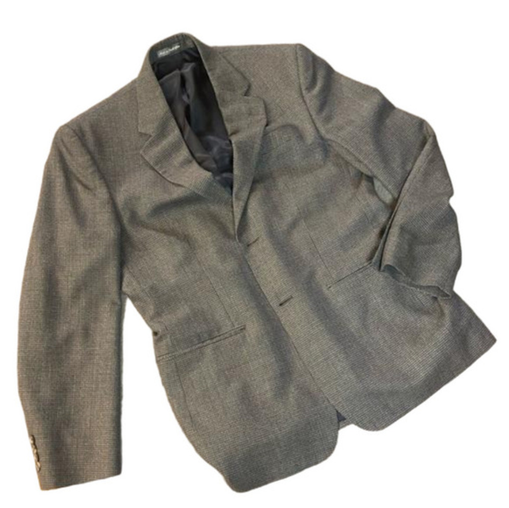 Oscar De La Renta grey wool suit jacket size 40 regular